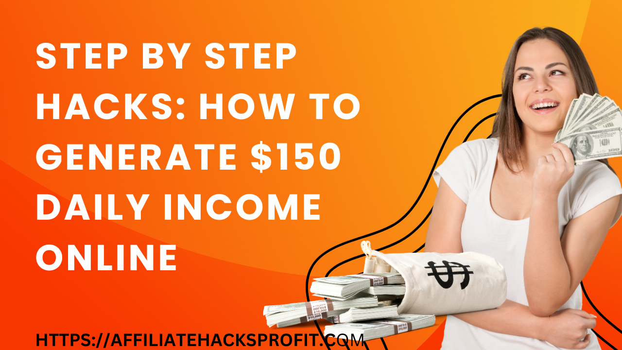 Step-By-Step Hacks: How To Generate $150 Daily Income Online