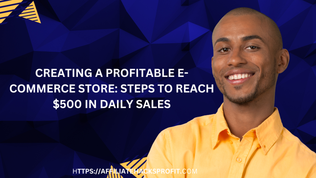 Creating a Profitable E-commerce Store: Steps to Reach $500 in Daily Sales