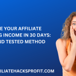 Double Your Affiliate Marketing Income In 30 Days: Tried And Tested Methods