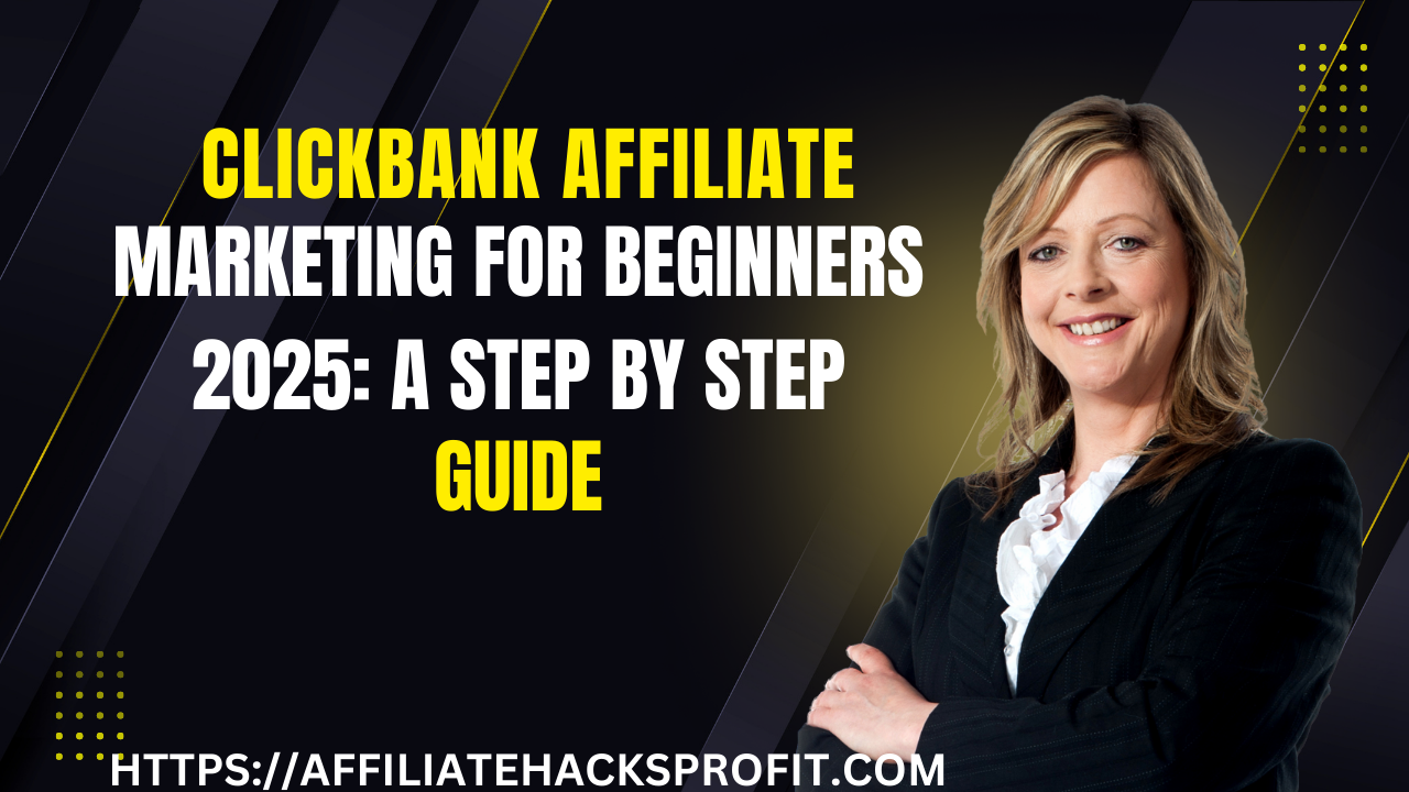 ClickBank Affiliate Marketing for Beginners 2025: A Step-by-Step Guide